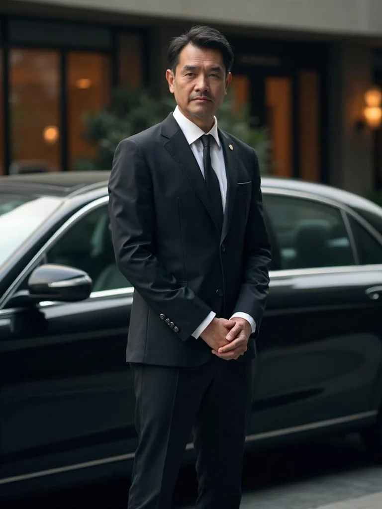 Chauffeur VTC professionnel Blackmile en tenue, Paris — sélectionné en 6 étapes