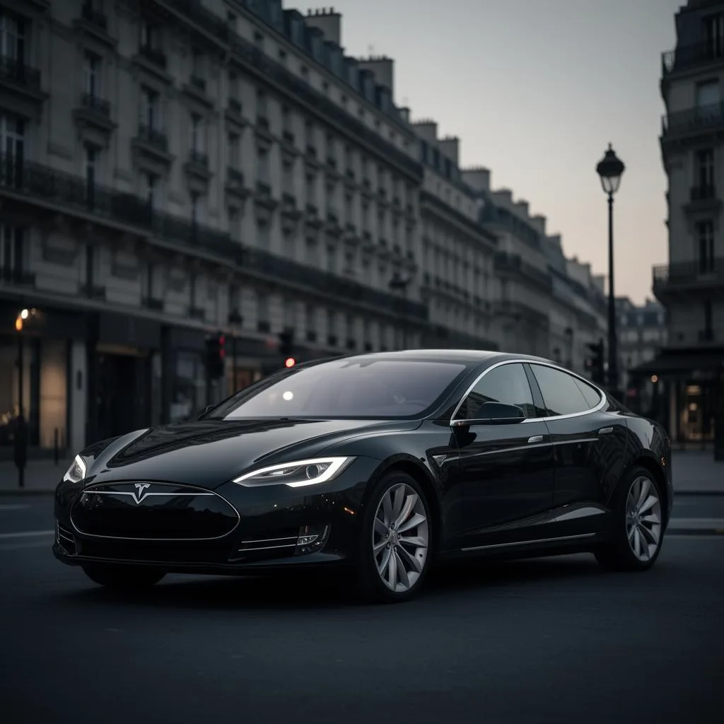 Tesla Model S — électrique premium Blackmile, 3 passagers